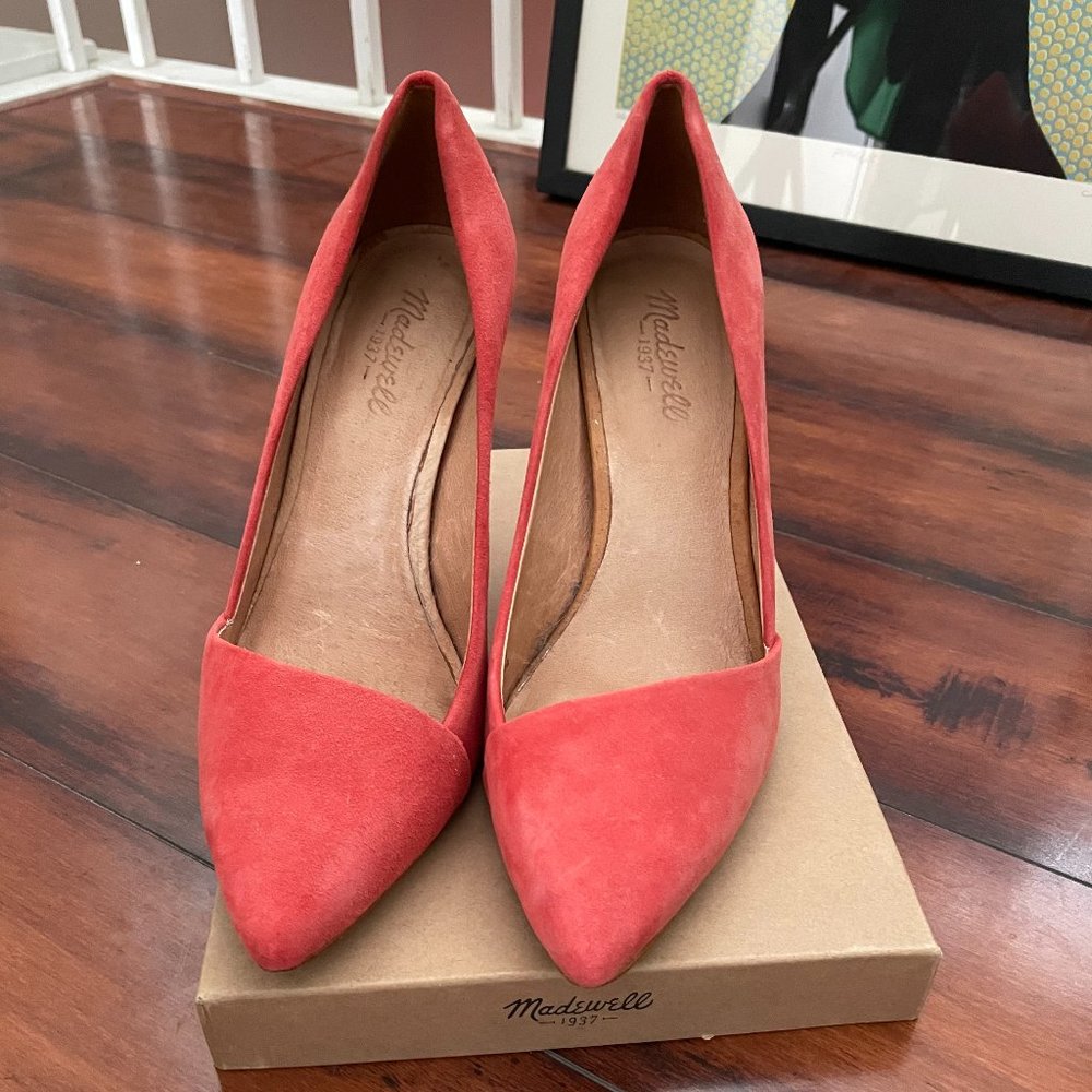 Madewell MIRA Heel Bright Flame - Red suede